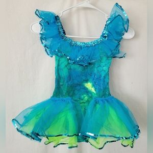 Sparkling Small Girls Under The Sea Dance A Wish Come True Costume + Headband